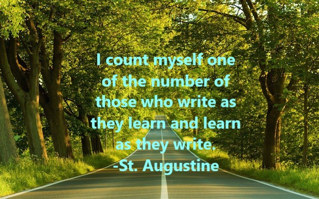 St. Augustine on writing/learning.