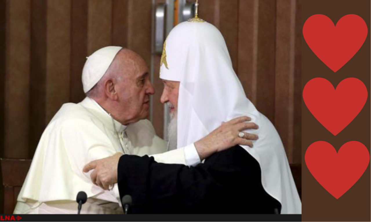 Bergoglio and Patrich Kirill.