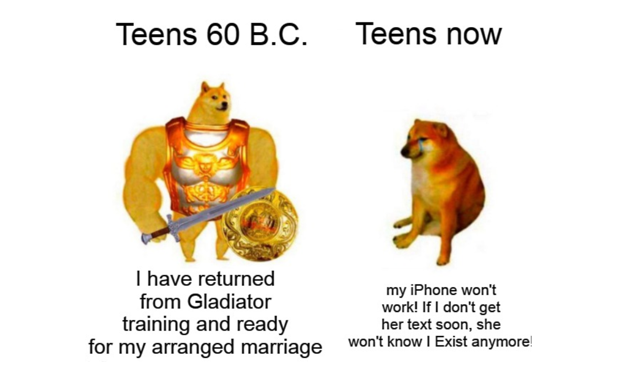 Teens before and after.