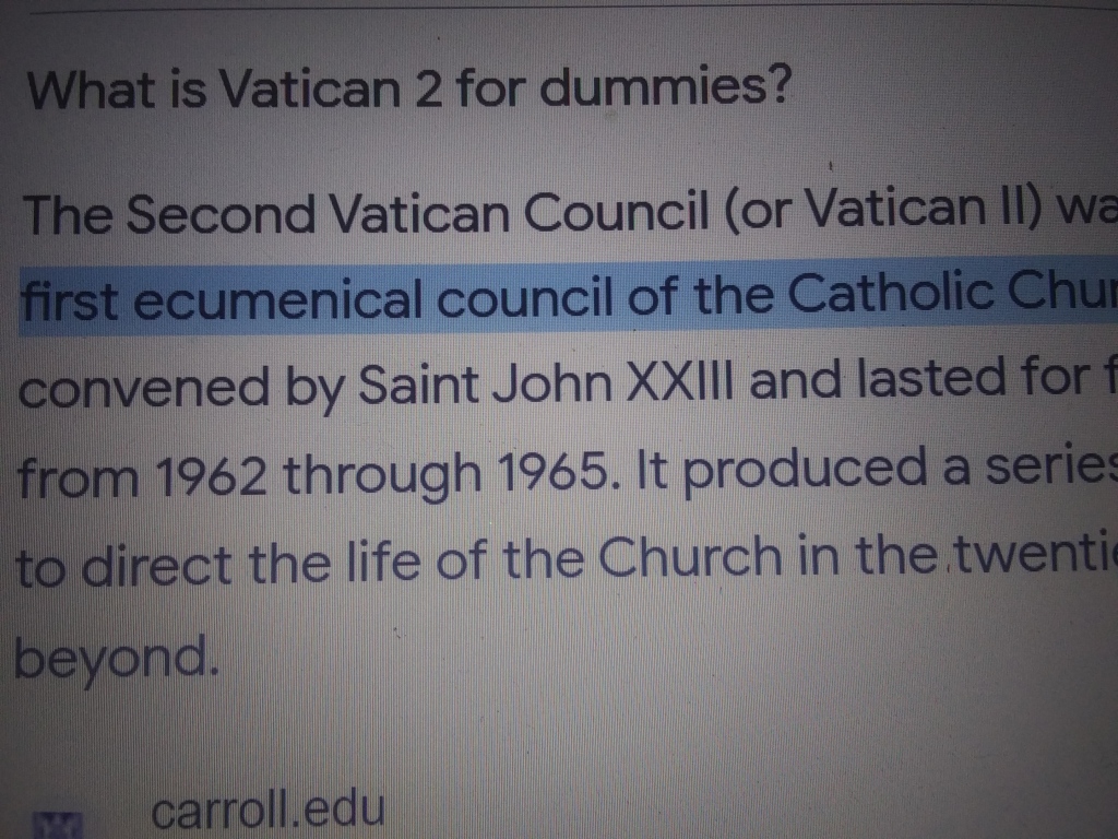 Vatican II for dummies.
