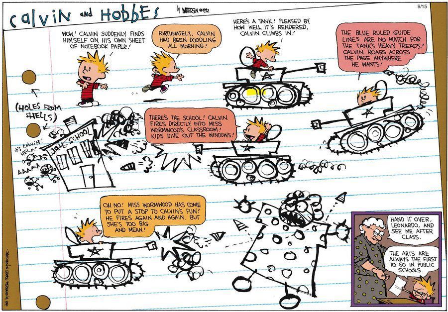 Calvin's take on education.