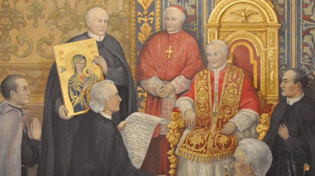 Blessed Pope Pius IX with audience.