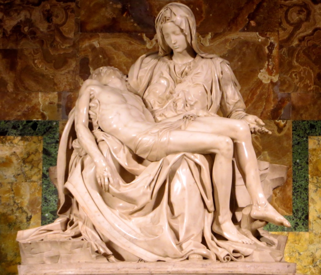 Our Lady holding Jesus (Pieta).