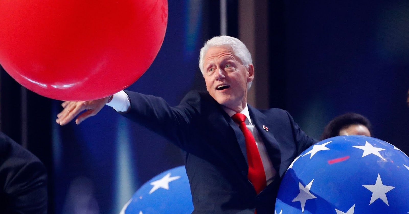 Bill Clinton looking goofy.