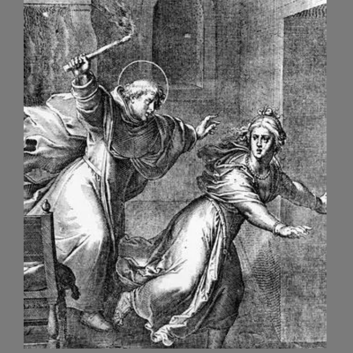 St. Thomas Aquinas scares whore.
