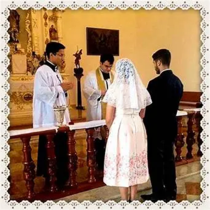 Traditional Catholic wedding.