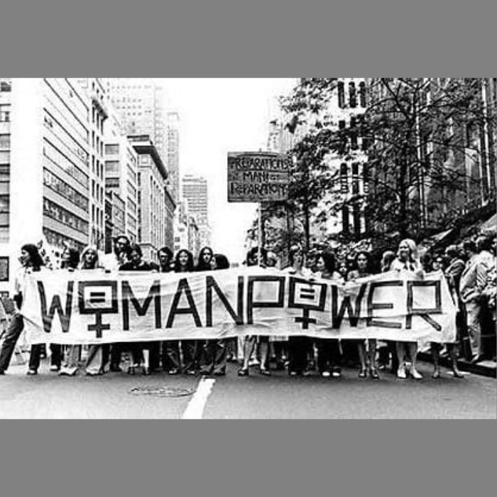 Woman power parade.